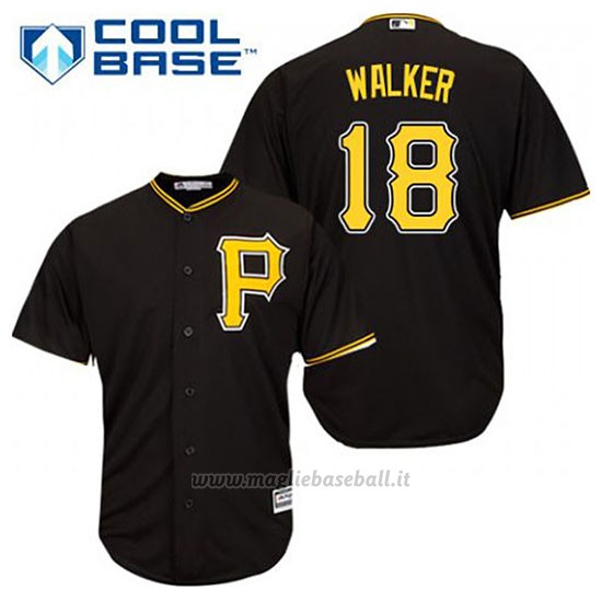 Maglia Baseball Uomo Pittsburgh Pirates Neil Walker 18 Nero Alterner Cool Base